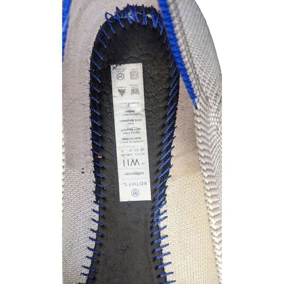Rothys Grey Birdseye Classic Ballet Round Toe Shoe Flat‎ Knit Womens Size 11 - Picture 6 of 7